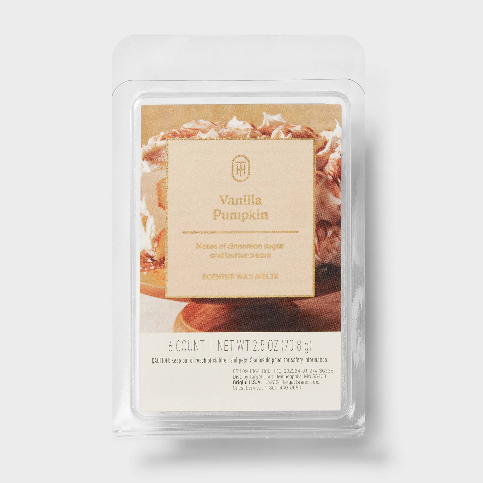 Home Fragrance That Lasts Long - 12ct Vanilla Pumpkin Scented Wax Melts