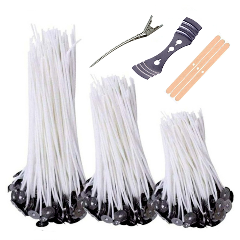 Soy Wax Flake - 103pcs Waxed Cotton Candle Wicks Set