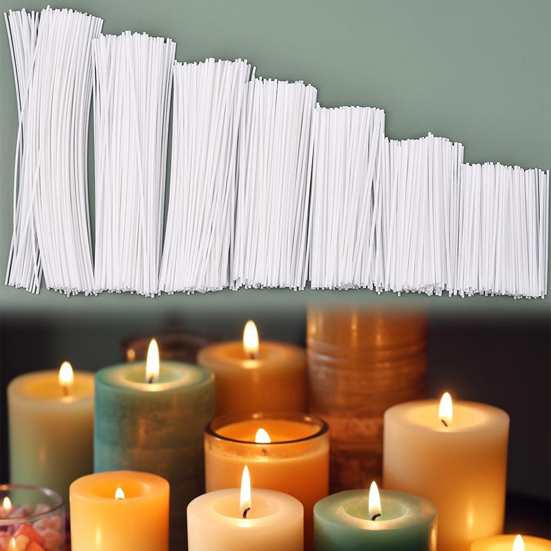 Soy Wax Flake - 50/100Pcs Waxed Cotton Candle Wicks Set