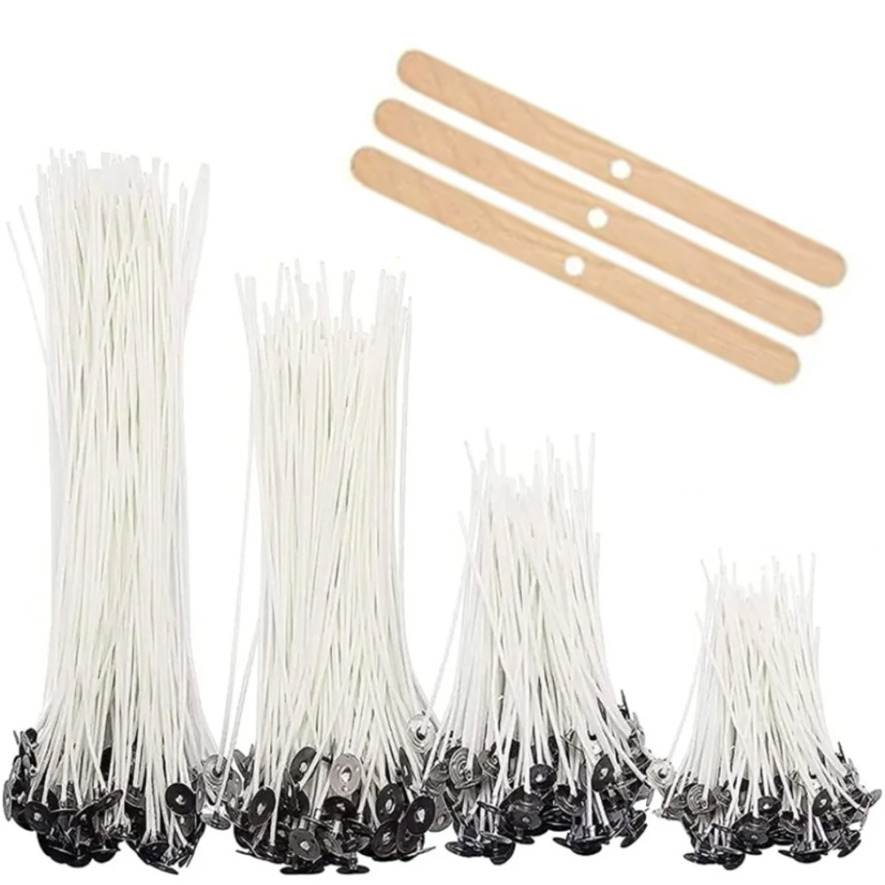 Soy Wax Flake - 53pcs Candle Wicks Holder Waxed Cotton