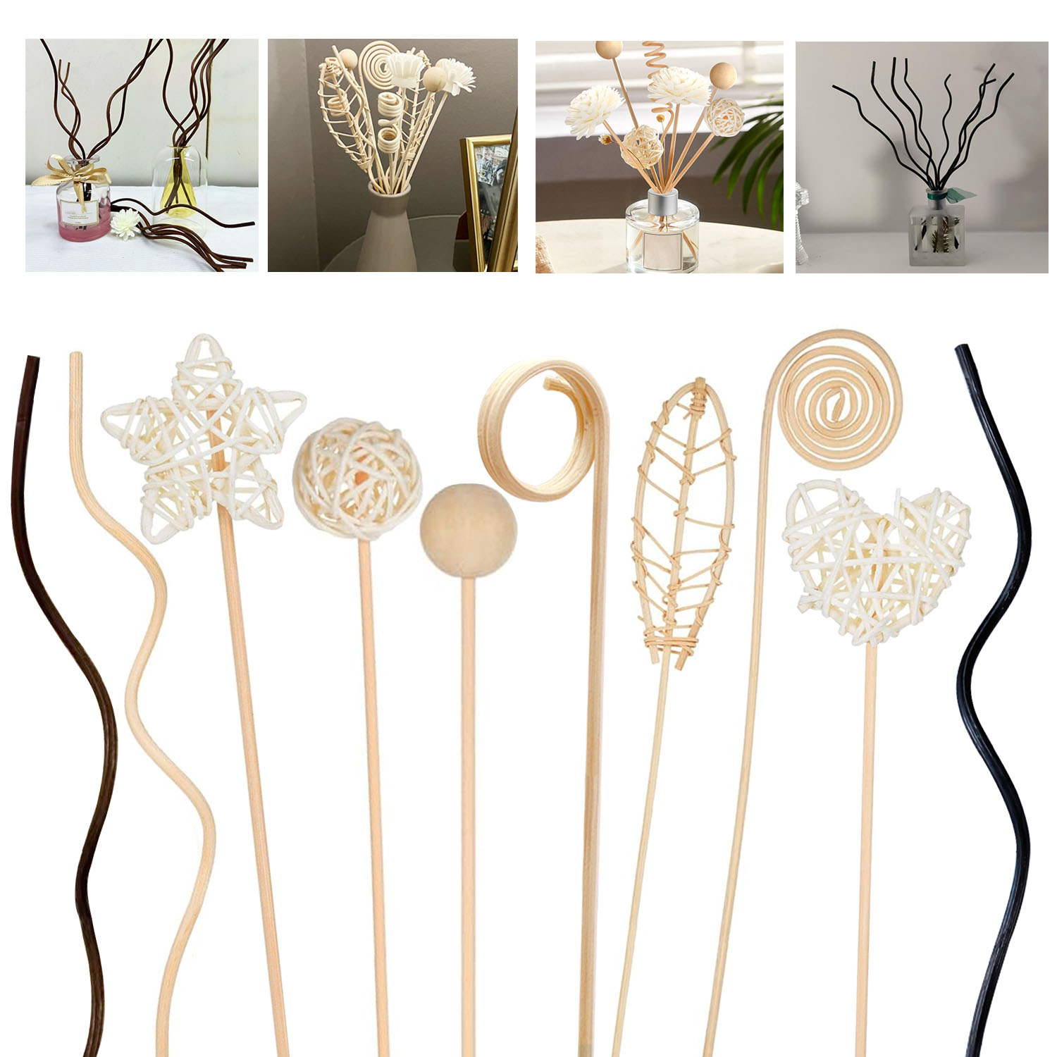 5/15Pcs Long Wavy Rattan Reed  - Home Fragrance Reed Diffuser Refill review and price