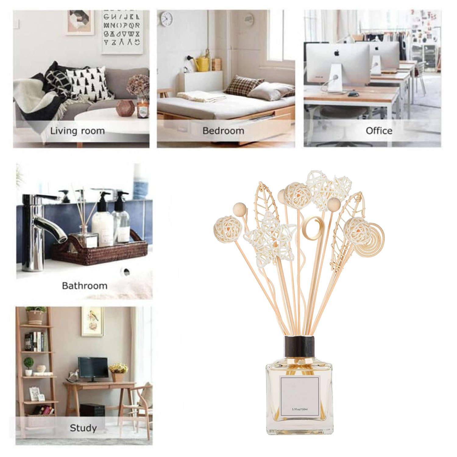 5/15Pcs Long Wavy Rattan Reed  - Home Fragrance Reed Diffuser Refill review and price