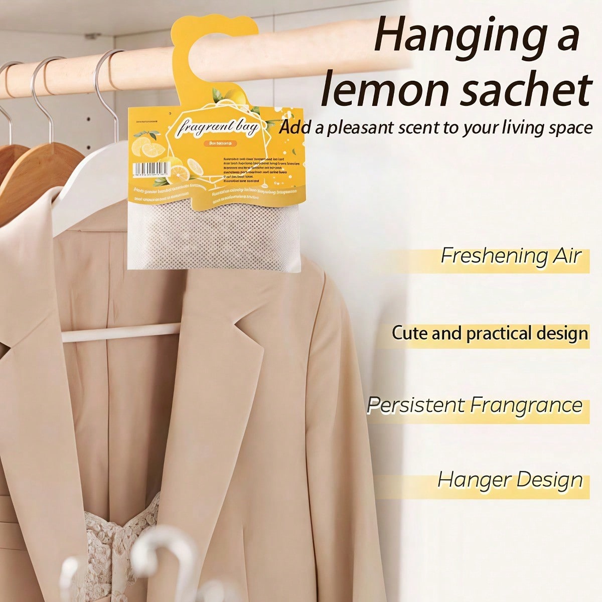 Hanging Lemon Scented Sachets, - Home Fragrance Aromatherapy review and price